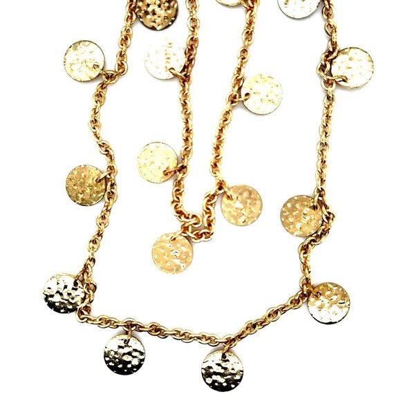 Double Layered Discs Necklace - Picture 1 of 6